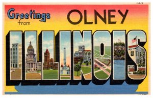 Illinois Olney  LARGE LETTER