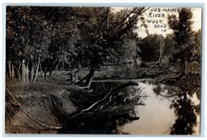 c1910's Des Moines River West Bend Iowa IA RPPC Photo Unposted Antique Postcard