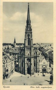 Serbia Novi Sad Újvidék Neusatz church vintage postcard 