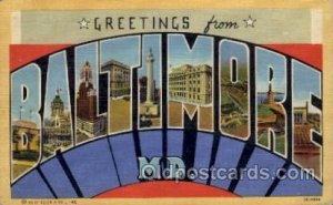 Baltimore Maryland  USALarge Letter Postcard