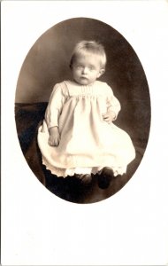 RPPC Baby Rolf Anton Norby 1 years Chicago IL Real Photo Postcard