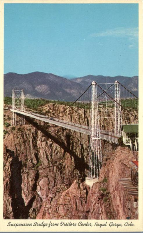 Suspension Bridge from the Royal Gorge Visitors Center CO, Colorado