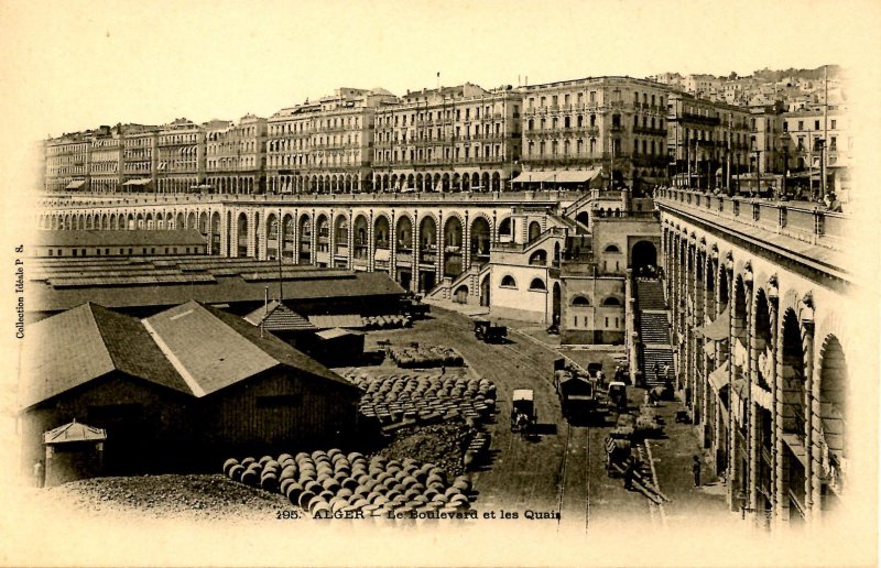 Algeria - Algiers. The Boulevard & The Docks