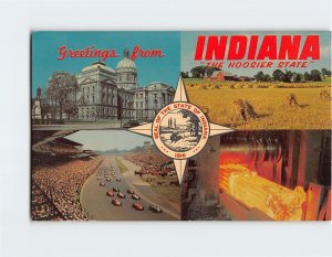 Postcard The Hoosier State, Greetings from Indiana