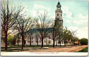 1908 First Congregational Church Beloit Wisconsin WI Parish Posted Postcard