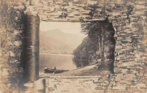 Franconia New Hampshire Mt Lafayette Echo Lake Real Photo Postcard K106906