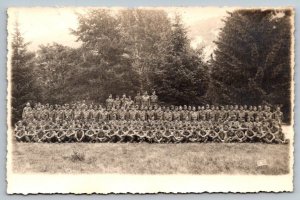 RPPC Real Photo Postcard - US Army Soldiers Group Photo