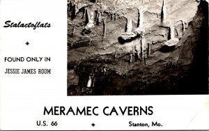 Real Photo Postcard Stalactoflats Meramec Caverns Route 66 in Staton, Missouri