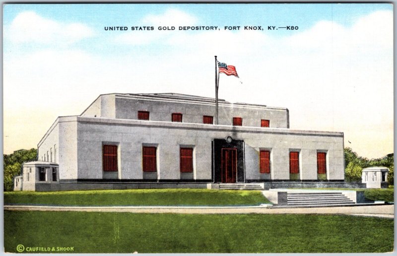 VINTAGE POSTCARD UNITED STATES GOLD DEPOSITORY AT FORT KNOW KENTUCKY