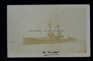 na8876 - Royal Navy Warship - HMS St Vincent - postcard