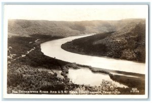 c1940 Tennessee River Near Exterior Chattanooga Tennessee TN RPPC Photo Postcard