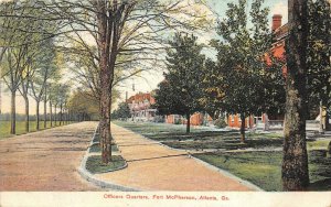 Atlanta Georgia 1909 Postcard Officers Quarters Fort McPherson