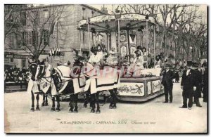 Old Postcard Fete Foraine Aix en Provence Carnival Each turn