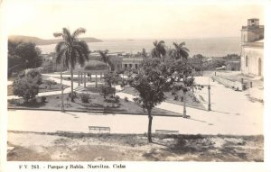 Nuevitas Cuba Parque y Bahia Scenic View Real Photo Postcard AA37875