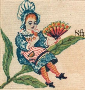 1870's Thornley's Dry Goods Adorable Girl Sitting On Plant P167