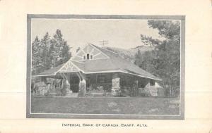 Banff Alta Imperial Bank Of Canada Street View Antique Postcard K44213