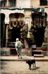 Vtg Postcard 1910 Algiers Algeria Alger Mozabite Spice Espicer Merchant