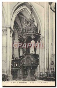 Postcard Old Dol de Bretagne The Chair of the Cathedral