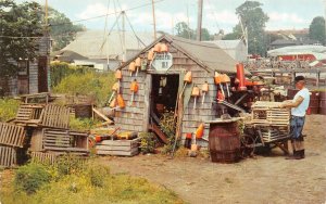 CAPE COD, MA Massachusetts FISHERMAN'S SHANTY Shack~Lobster Pots CHROME Postcard