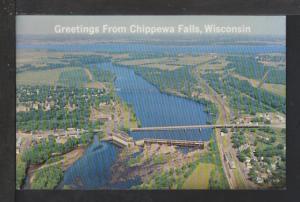 Greetings From Chippewa Falls,WI Postcard 