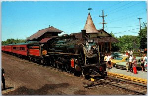 VINTAGE POSTCARD NEW HOPE AND IVYLAND RAILROAD STEAM TRAIN BUCKS COUNTY TYPE II