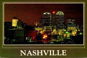 Tennessee Nashville Skyline At Sunset 1998