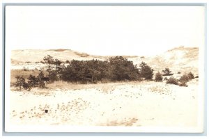 c1930's Stiff Sand Dunes Provincetown Massachusetts MA RPPC Photo Postcard 