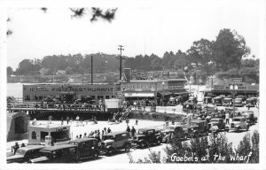 RPPC Goebel's at the Wharf SANTA CRUZ, CA Restaurants c1940s Vintage Photo