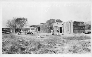 G65/ Native American Indian RPPC Postcard c1910 Mexican Hut Rio Grande 4