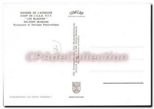 Old Postcard Gorges of Ardeche The Camp uas the PTT Blachas Salavas Ardeche