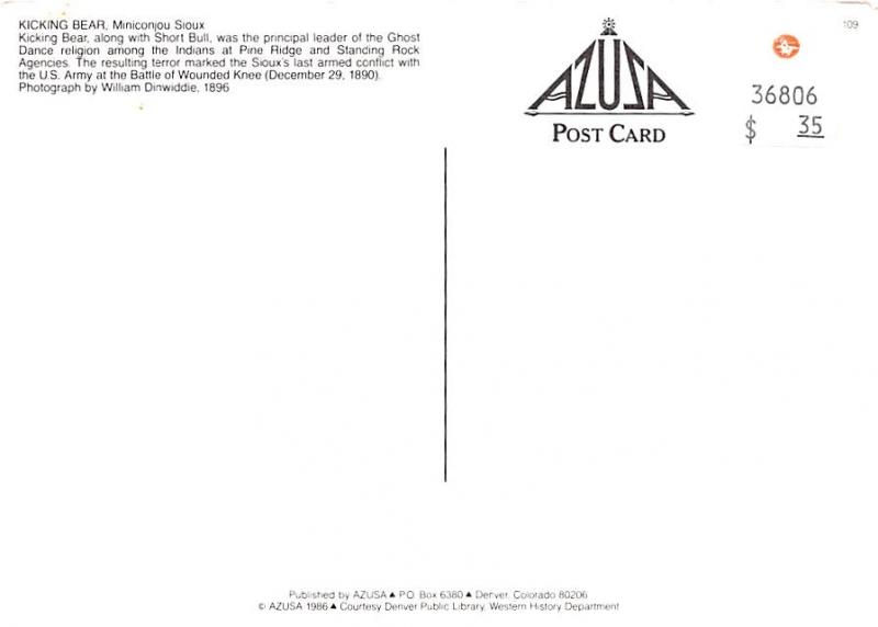 Kickign Bear - Miniconjou Sioux