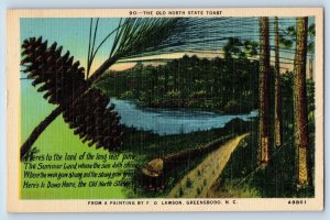 Greensboro North Carolina NC Postcard Old North State Toast Painting Lawson 1950