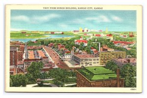 View From Huron Building Kansas City Kansas Postcard