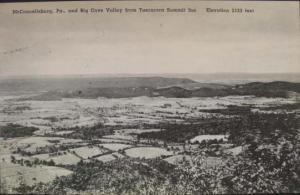 McConnellsburg PA Aerial View c1910 Postcard