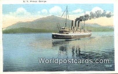 SS Prince George Vancouver Canada Writing On Back 