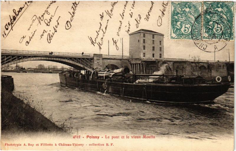 CPA POISSY - Le pont et le vieux Moulin (453205)