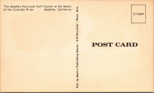 c1970s municipal golf course Needles California Colorado River postcard B352 