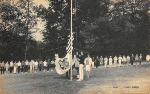 St Louisville Ohio Camp Flag Pole Pledge Antique Postcard K71025