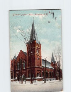 Postcard Delaware Baptist Church, Syracuse, New York