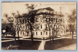 1919 Livingston Country Court House Chillicothe Missouri MO RPPC Photo Postcard