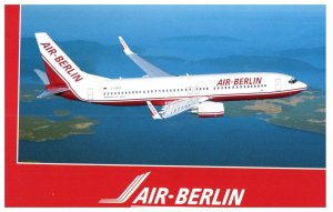 Air Berlin Boeing 737 800 Airplane Postcard