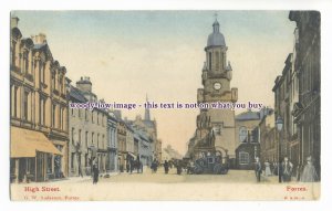 aj0513 - Scotland - Early High Street and Clock Tower, in Forres - Postcard