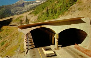 Canada British Columbia One Of The Snowsheds In The Rogers Pass On The Trans-...