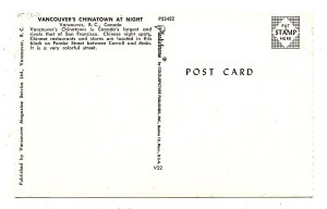 Canada - BC, Vancouver. Chinatown at Night