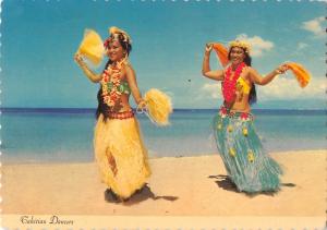 BR99372 tahitian dancers types folklore costumes tahiti