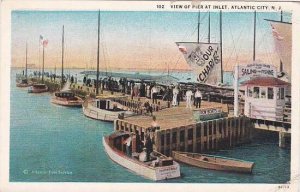 New Jersey Atlantic City View Of Pier At Inlet