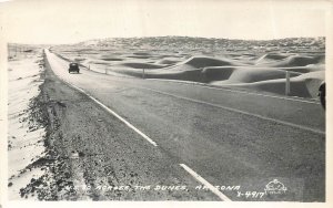 ARIZONA~U S HIGHWAY 80 ACROSS THE DUNES~FRASHER REAL PHOTO POSTCARD