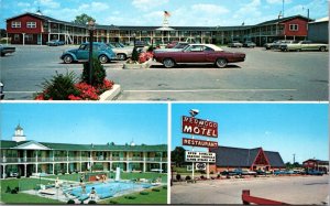 PC Multiple Views Redwood Center Motel Restaurant US 20 West in Angola, Indiana