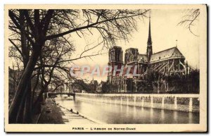 Old Postcard Paris L & # 39Abside De Notre Dame