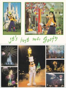 Its Just Me Goofy Mickey Mouse Fireworks Walt Disney 2x Postcard st